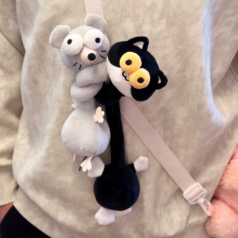 Kiki ตุ๊กตานุ่มแปลกประหลาด คอยาว ตกแต่งกระเป๋า พวงกุญแจ น่ารัก ของขวัญวันเกิดสำหรับสาว 40cm รูปที่ 8