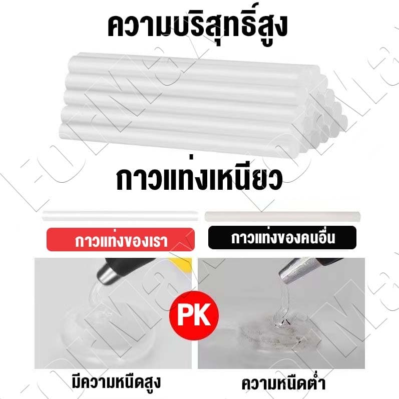 7/11mm แท่งกาวงานฝีมือ ทําเอง แบบพกพา แท่งกาว คุณภาพสูง อุปกรณ์กาวร้อนละลายโปร่งใส รูปที่ 3