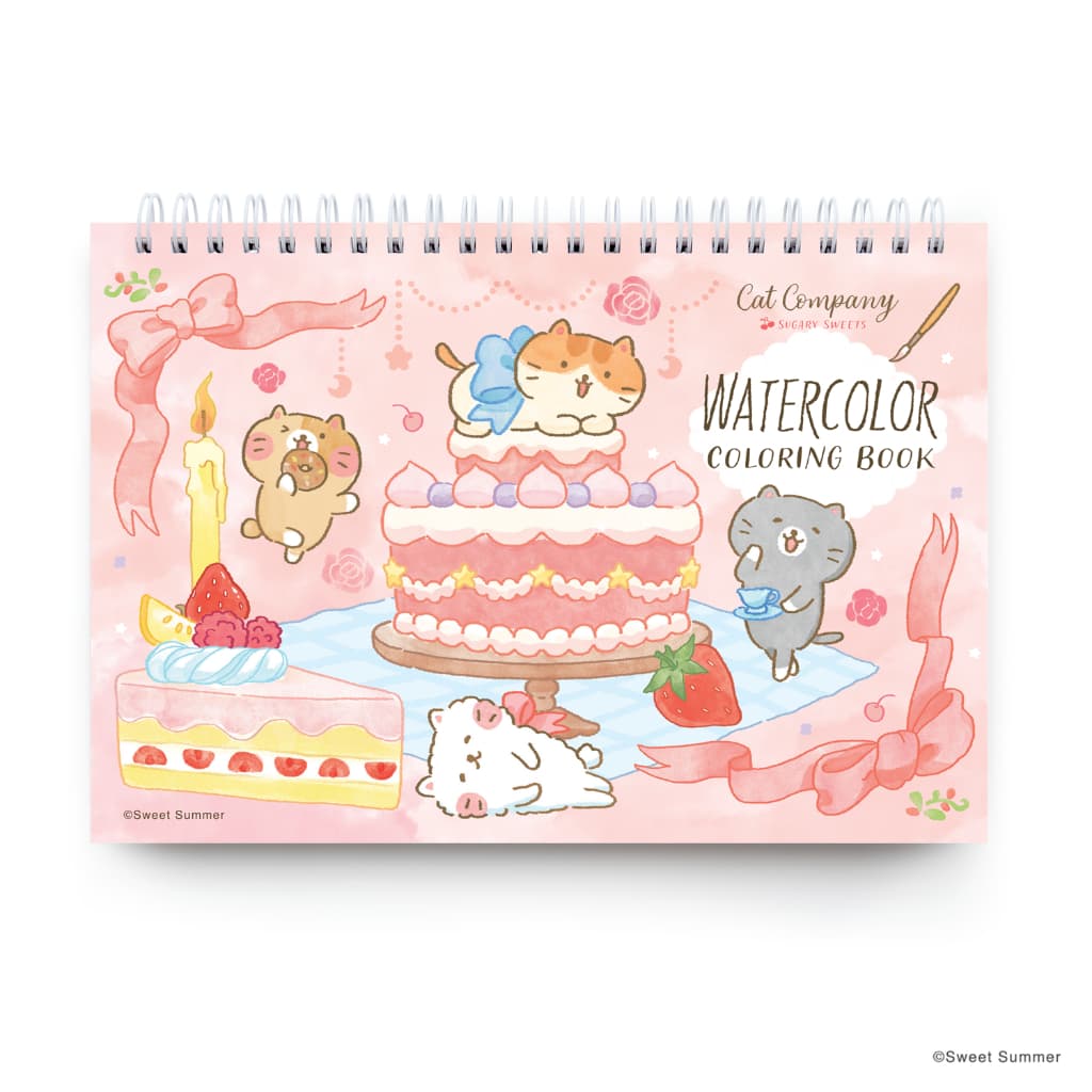 ใหม่!! สวีทซัมเมอร์ : สมุดระบายสีน้ำ ลาย Cat Company Sugary Sweets รูปที่ 6