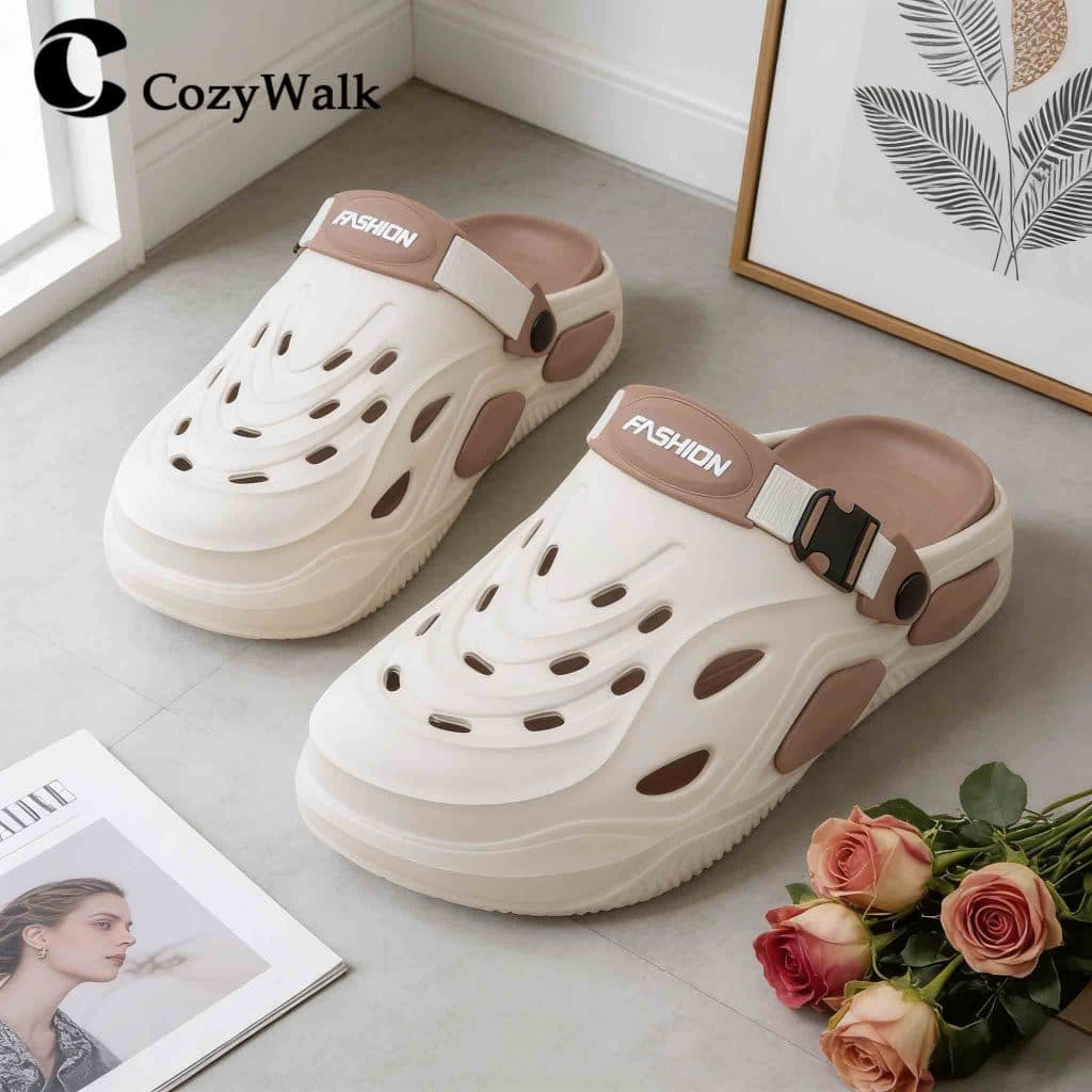 CozyWalk รองเท้าลำลองผู้ชาย แบบสวม กันน้ำ นุ่ม เบา พื้นกันลื่น มีสายรัดหลัง ใส่ได้2แบบ ไซซ์ 40-45 ในไทย รูปที่ 8