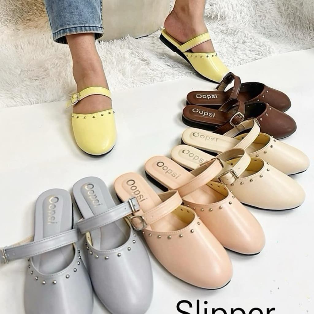รองเท้าเปิดส้น Slipper รุ่น k-568 ส้น 1 นิ้ว เข็มขัดปรับระดับได้ รูปที่ 2