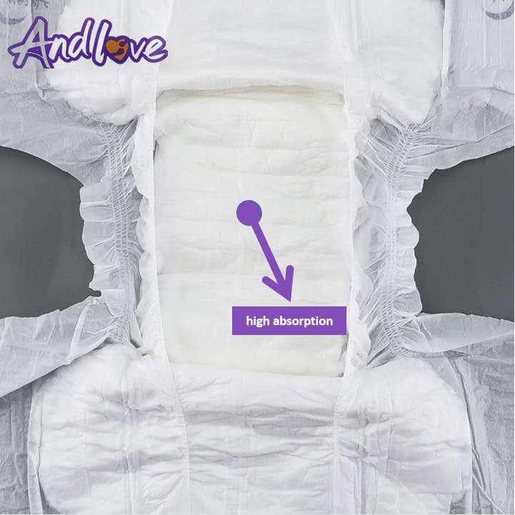 ผ้าอ้อมผู้ใหญ่ Andlove ใช้ได้ทั้งชายหญิง ปลี่ยนง่าย M/L/XL adult diapers ผ้าอ้อมแบบเทป รูปที่ 5