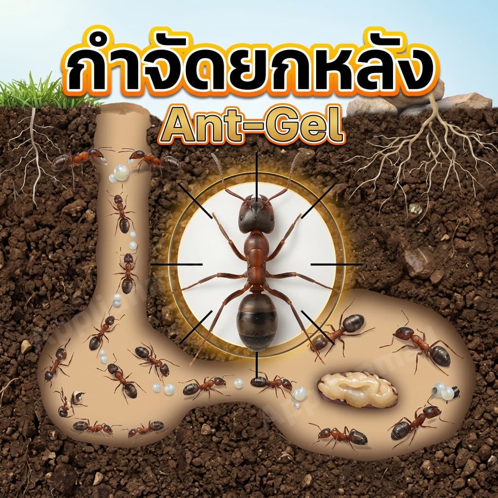 เจลกำจัดมด สูตรไร้สารพิษ ปลอดภัยในห้องครัว ฆ่ามดตายยกรัง เหยื่อมดคุณภาพสูง ใช้งานง่าย ไม่ทิ้งคราบ รูปที่ 8