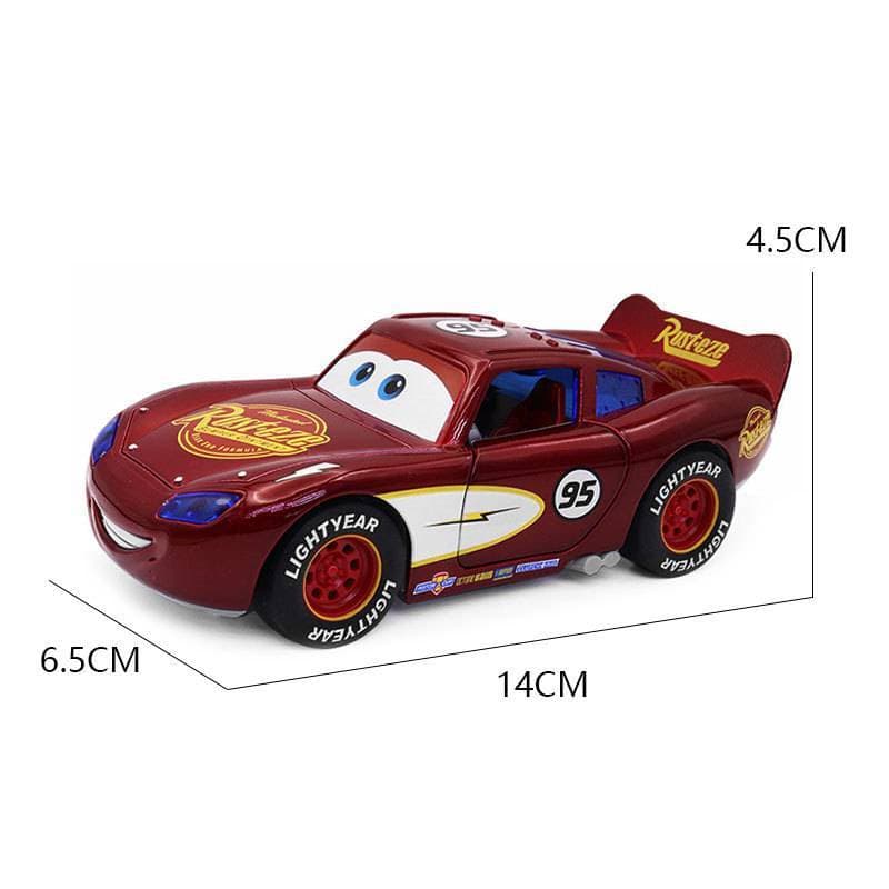 โมเดลรถเหล็ก แมคควีน no.95 the cars วิ่งได้ระบบPULL BACK มีไฟ-มีเสียง โครงสร้างเหล็ก รถของเล่น 8888 # 89981# รูปที่ 9