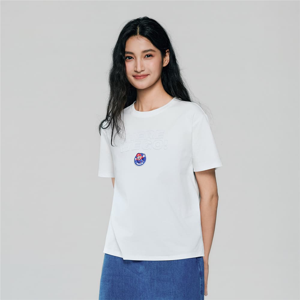 GIORDANO เสื้อยืดผู้หญิง Women's Sorona Boyfriend Printed Tee 05396300 รูปที่ 2