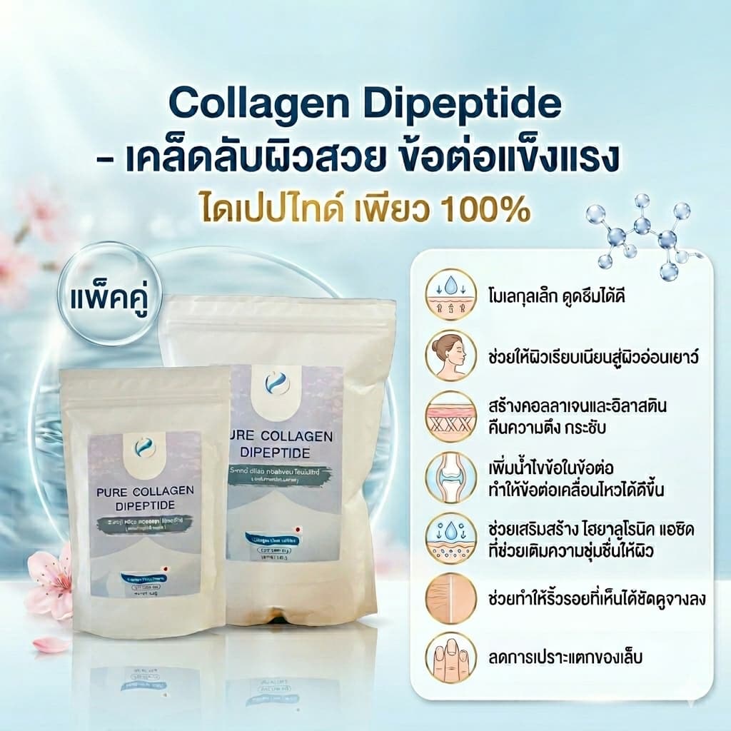 คอลลาเจน ไดเปปไทด์ และ ผิวชุ่มชื้น ดูดซึมดี รูปที่ 5