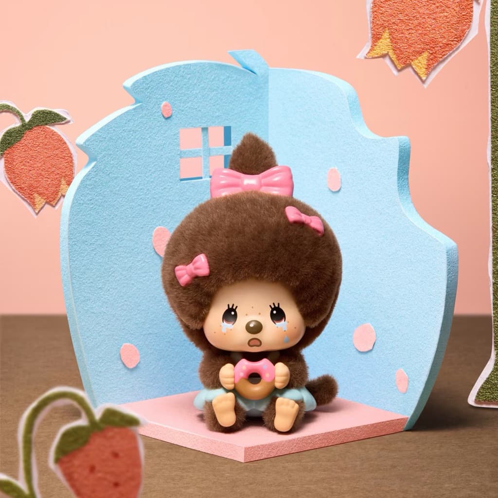 《1จุ่ม》Miniso x Monchhichi MonMon Farm Classic Coffeeพวงกุญแจม่อนชิชิเปลี่ยนหน้าได้ รูปที่ 3