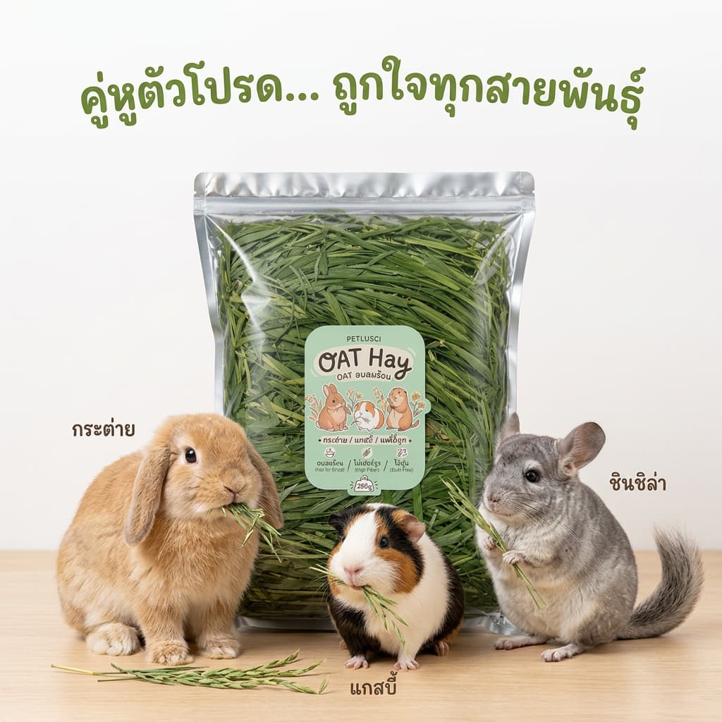 หญ้าโอ้ตอบลมร้อน Oat Hay 250g คัดเกรดพรีเมี่ยม หอมเขียวนุ่มแสนอร่อยมีวิตามินเอสูง อาหารสัตว์เล็ก รูปที่ 9