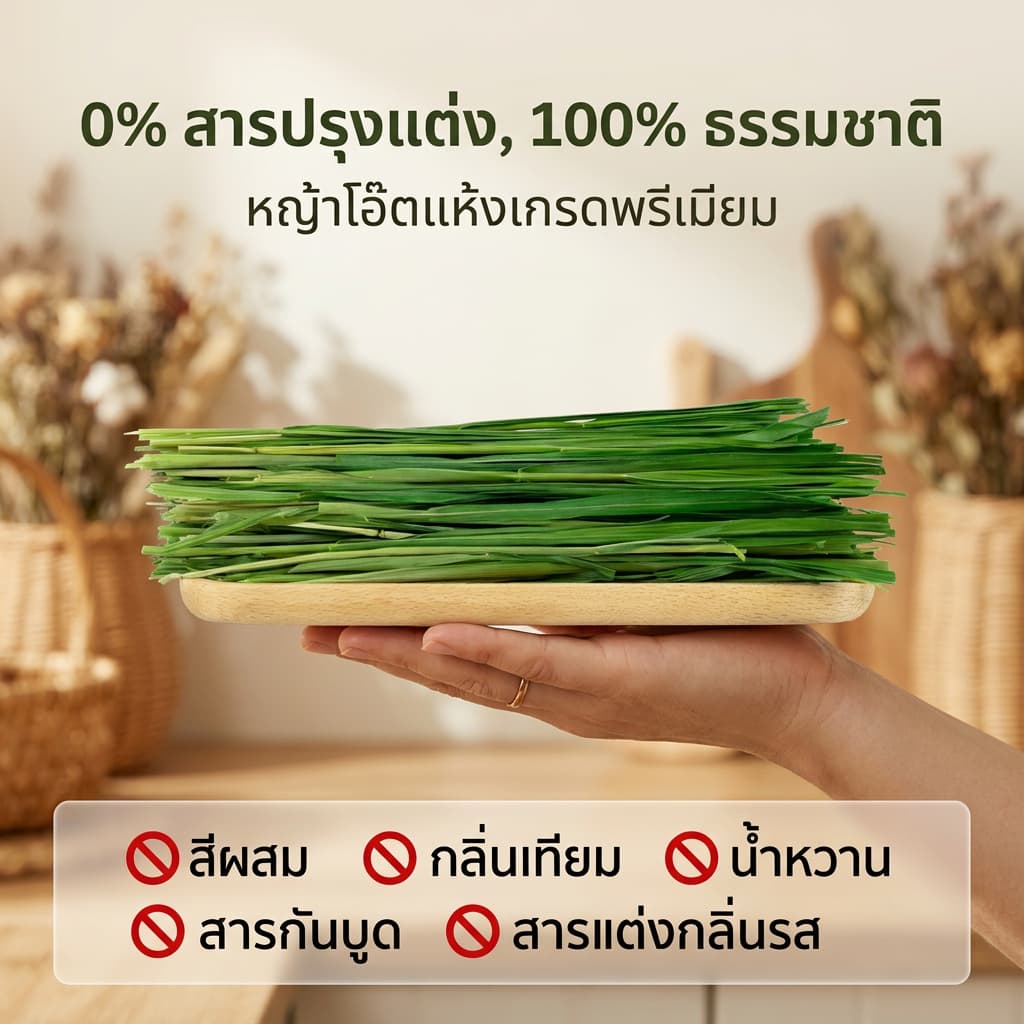หญ้าโอ้ตอบลมร้อน Oat Hay 250g คัดเกรดพรีเมี่ยม หอมเขียวนุ่มแสนอร่อยมีวิตามินเอสูง อาหารสัตว์เล็ก รูปที่ 4