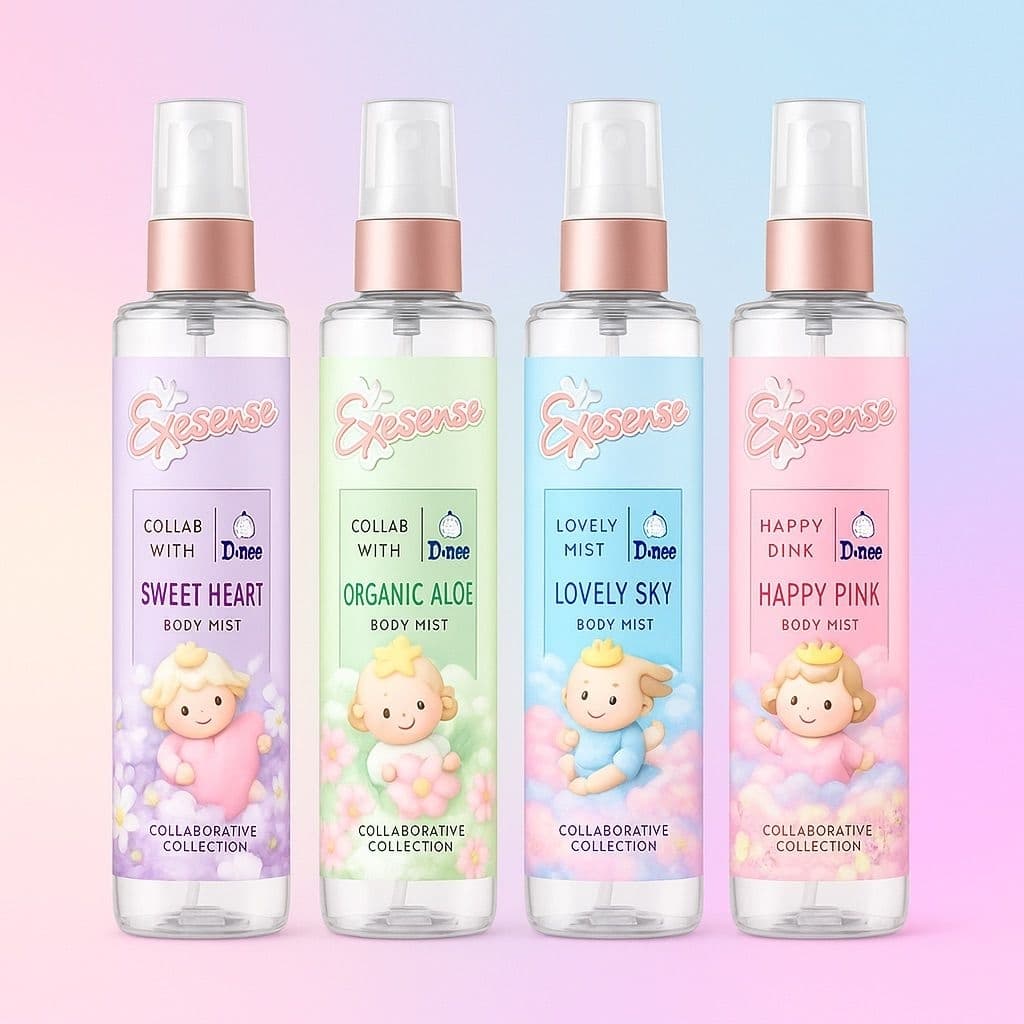 Eversense X D-nee Body Mist 100 ml.  Collab with D-nee Lovely Sky Blue / Pink Eversense  100ml.
