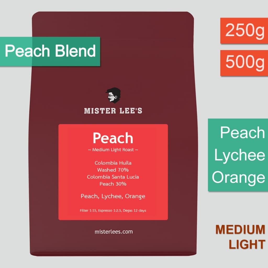 Peach Blend เมล็ดกาแฟคั่วกลางอ่อนพีชเบลนด์ รูปที่ 1