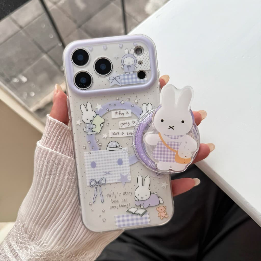 เคส IMD สำหรับ ต่ายม่วง iphone17promax 17 17pro 16promax 13 14 15 16plus 11 14promax งานด้าน ไม่เป็นรอยนิ้วมือไอโฟน16 รูปที่ 2