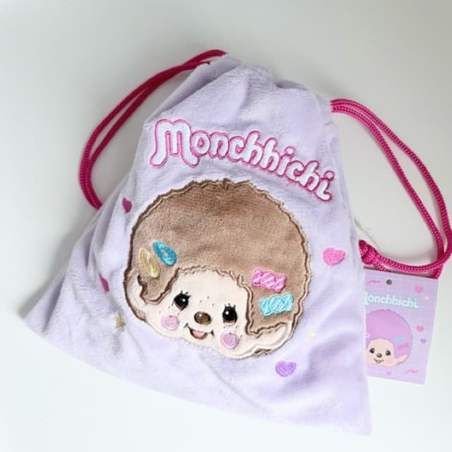 กระเป๋าหูรูด ถุงผ้าหูรูด กระเป๋าใส่เหรียญ Monchhichi มอนชิชิ แท้100% รูปที่ 5