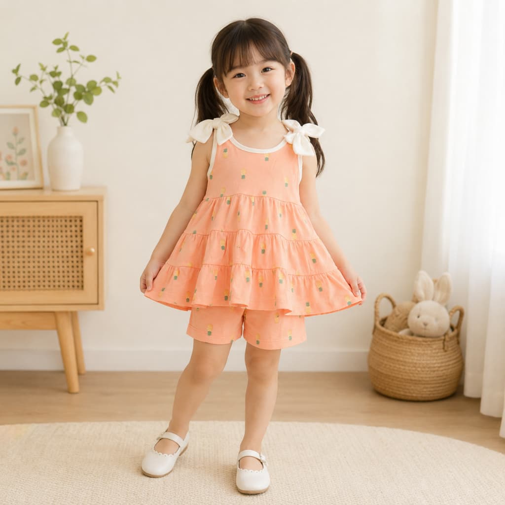 Bno ชุดเซตเด็กผู้หญิง แนวซัมเมอร์ 1-5 ขวบ รูปที่ 7