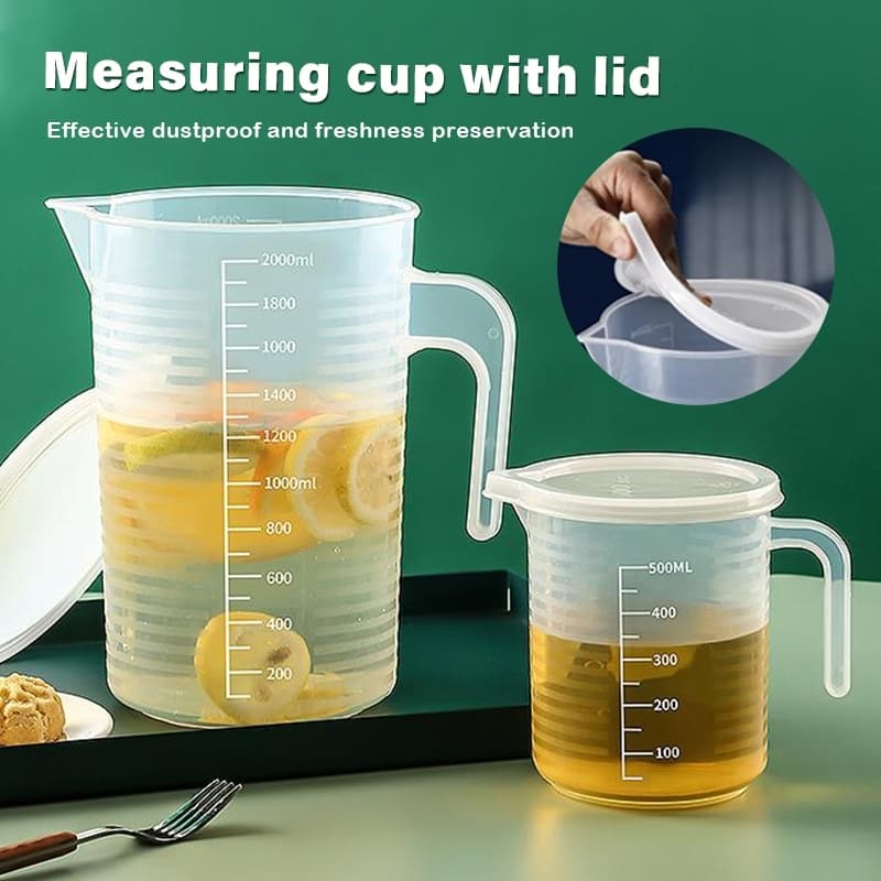 ถ้วยตวงพลาสติกใส 5000ml ทนความร้อน พร้อมฝาปิด ผลิตจาก PP เกรดอาหาร รูปที่ 9