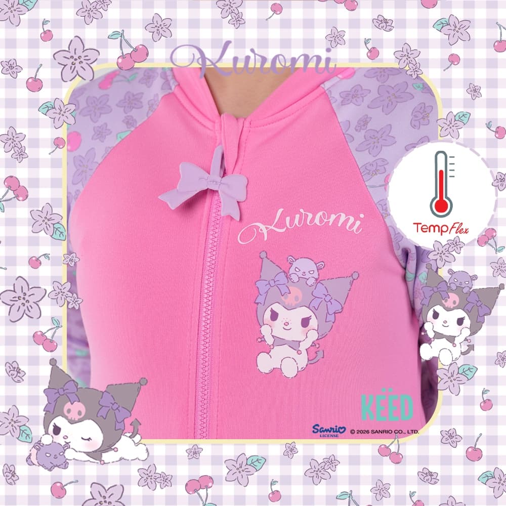 NEW X Kuromi Collection 2026 ชุดว่ายน้ำเด็กผู้หญิง ควบคุมอุณหภูมิ บอดี้สูท รูปที่ 6