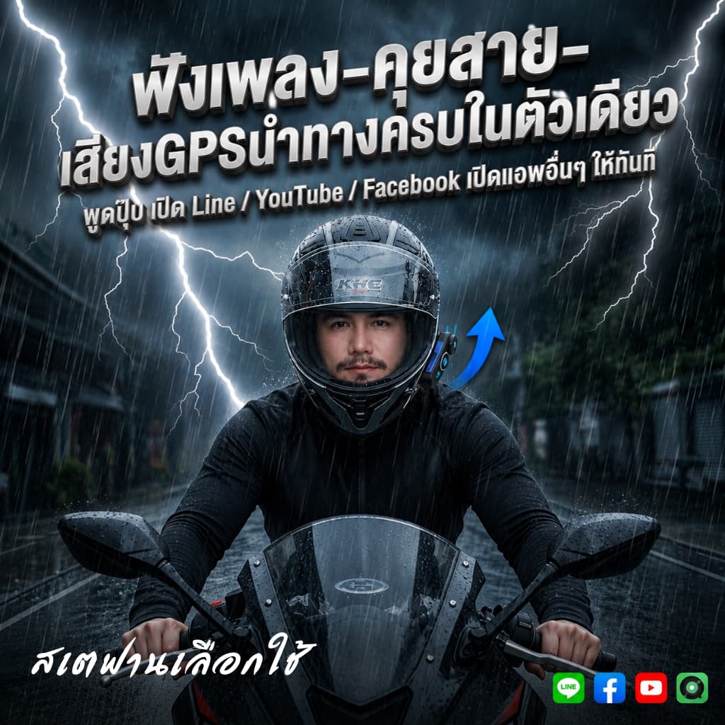 Aston Rider X กล้องติดหมวกกันน็อค กล้องติดหมวก 1080P FHD ฟังเพลง รับสาย บลูทูธ กันน้ำIPX6 ใช้ต่อเนื่อง 7 ชม รับประกัน1ปี รูปที่ 6