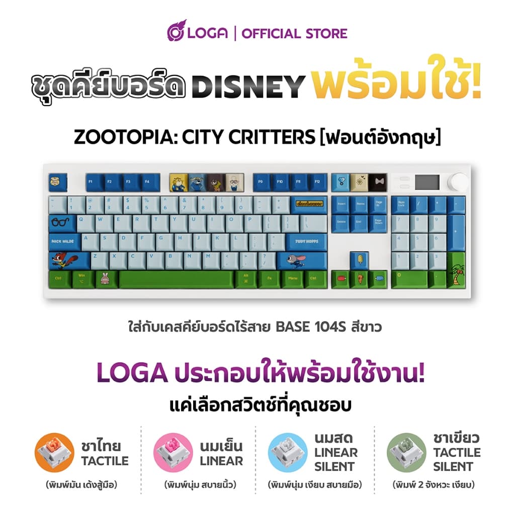 LOGA : ชุดคีย์บอร์ด DISNEY พร้อมใช้งาน รูปที่ 7
