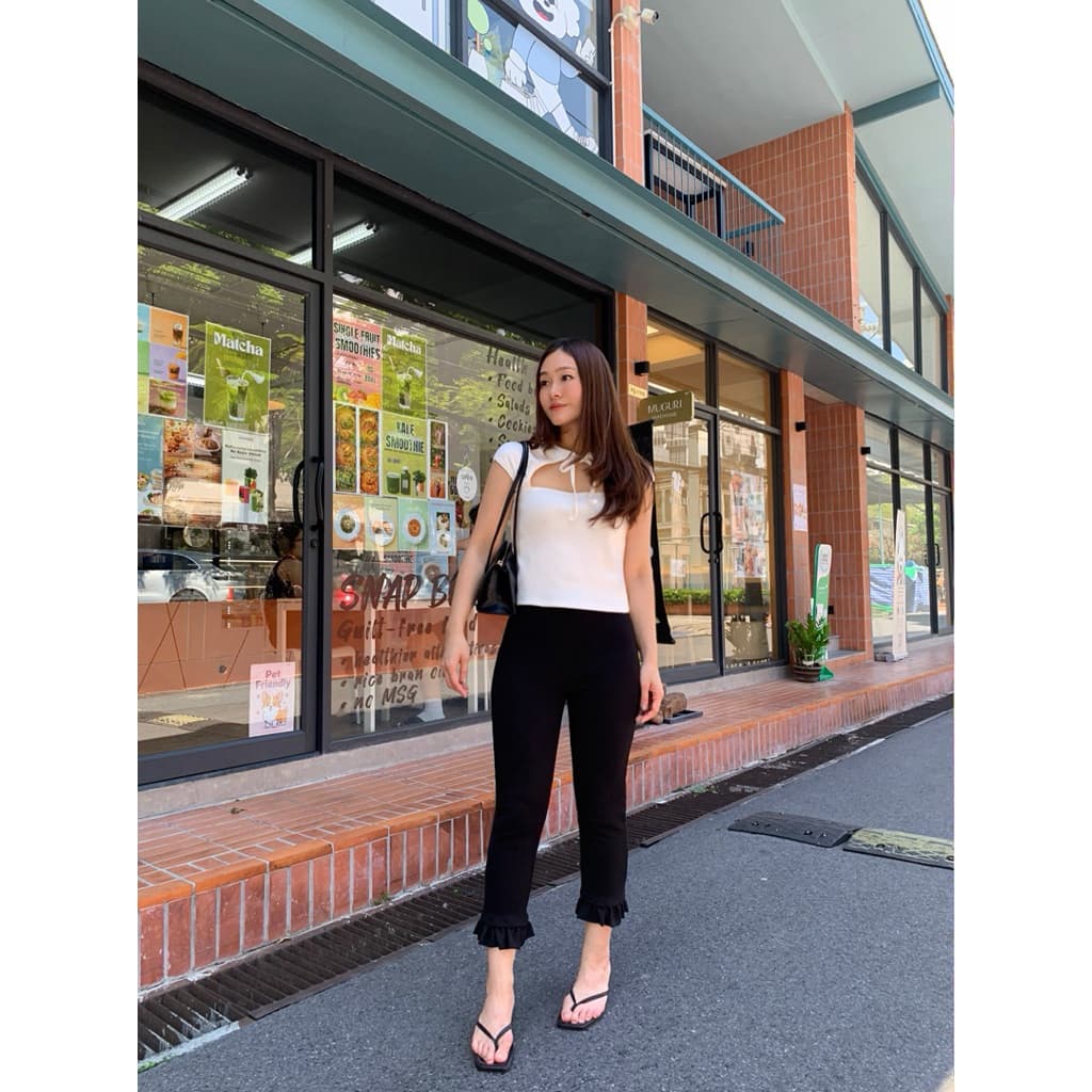Charlotte Irony | Ruffle Legging Capri Pants มาใหม่!แบบยาวปลายระบาย รูปที่ 4