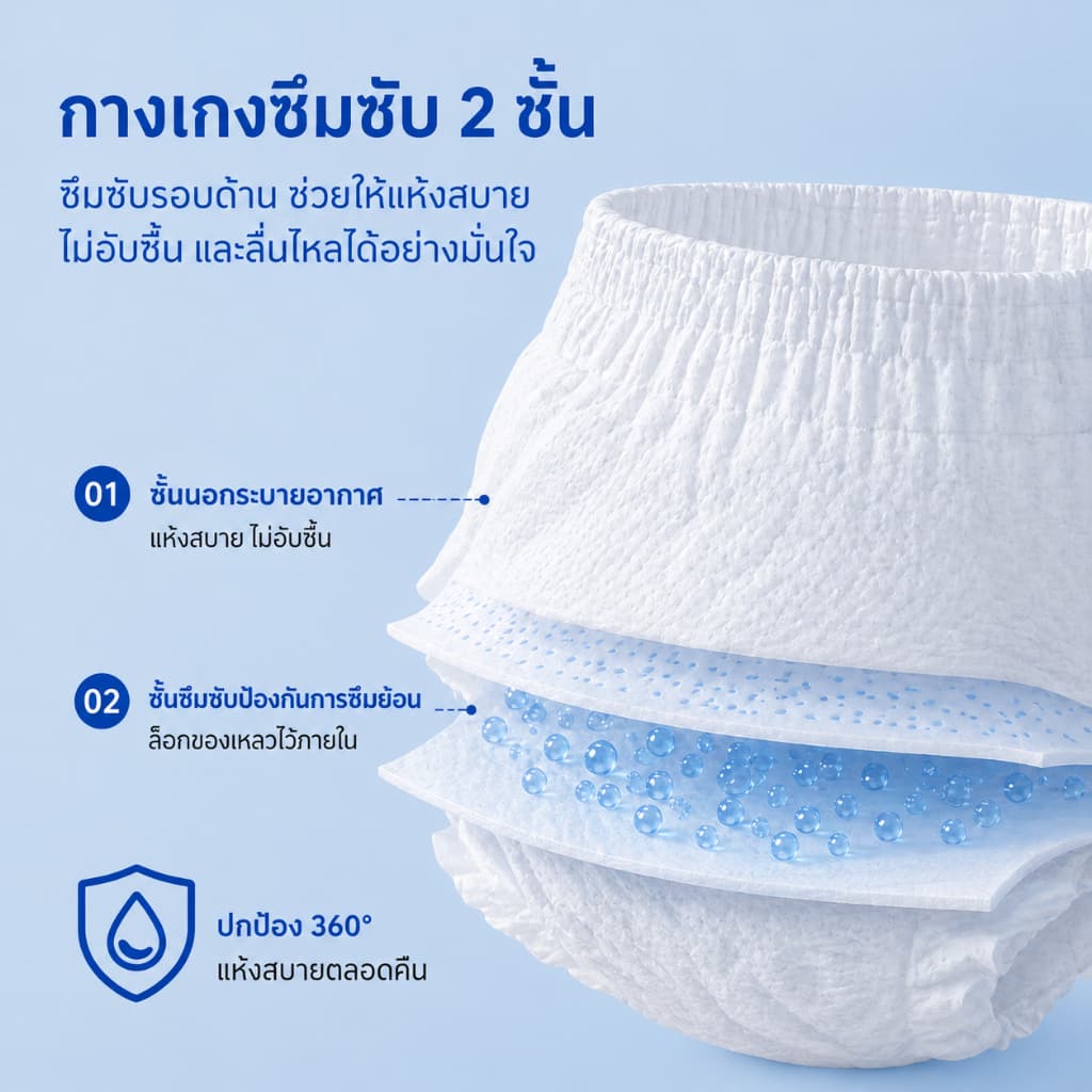 COD SUKOS กางเกงอนามัยผู้หญิง ผ้าอนามัยแบบกางเกง 32 ชิ้น ระบายอากาศ 360 องศา สำหรับผู้หญิงหลังคลอดและประจำเดือน รูปที่ 2