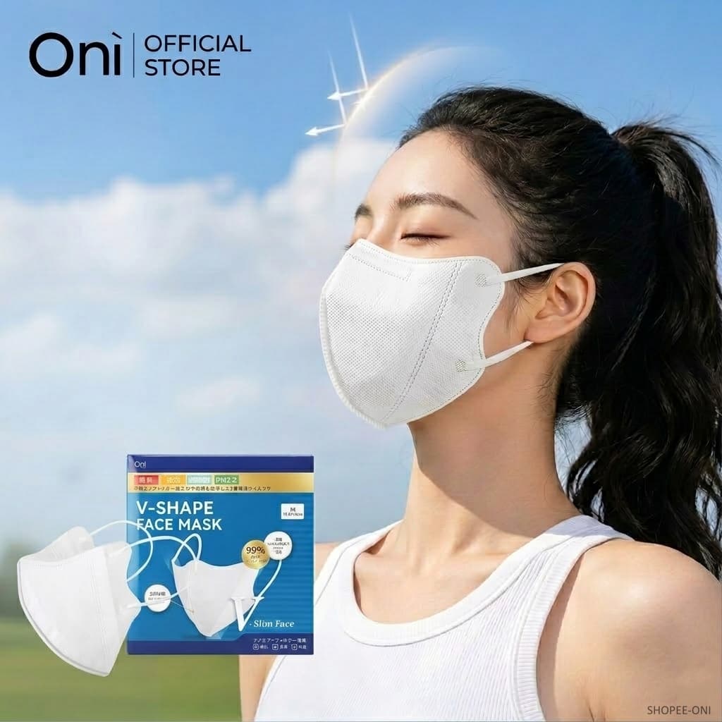 Oni V-Shape Face Mask 3D Fit Mask Adult 30 Pcs. รูปที่ 1
