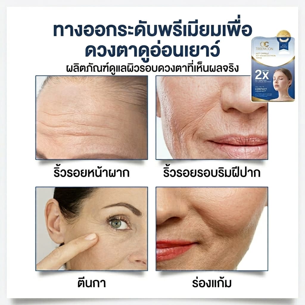 แผ่นแปะร่องแก้มลึก สติกเกอร์ยกกระชับริมฝีปาก เทปสติกเกอร์ ลดริ้วรอย กับเปปไทด์เข้มข้น ลดริ้วรอยบนใบหน้า ตา รูปที่ 2