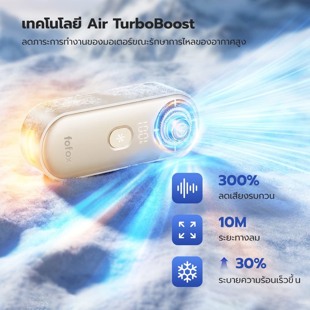 fofox HF20 พัดลมพกพา พัดลมขนาดเล็ก พัดลมขนาแบบพกพา 5000mAh ใช้งาน 20ชม ลมแรง เงียบ พัดลมมือถือ Mini Fan รูปที่ 5