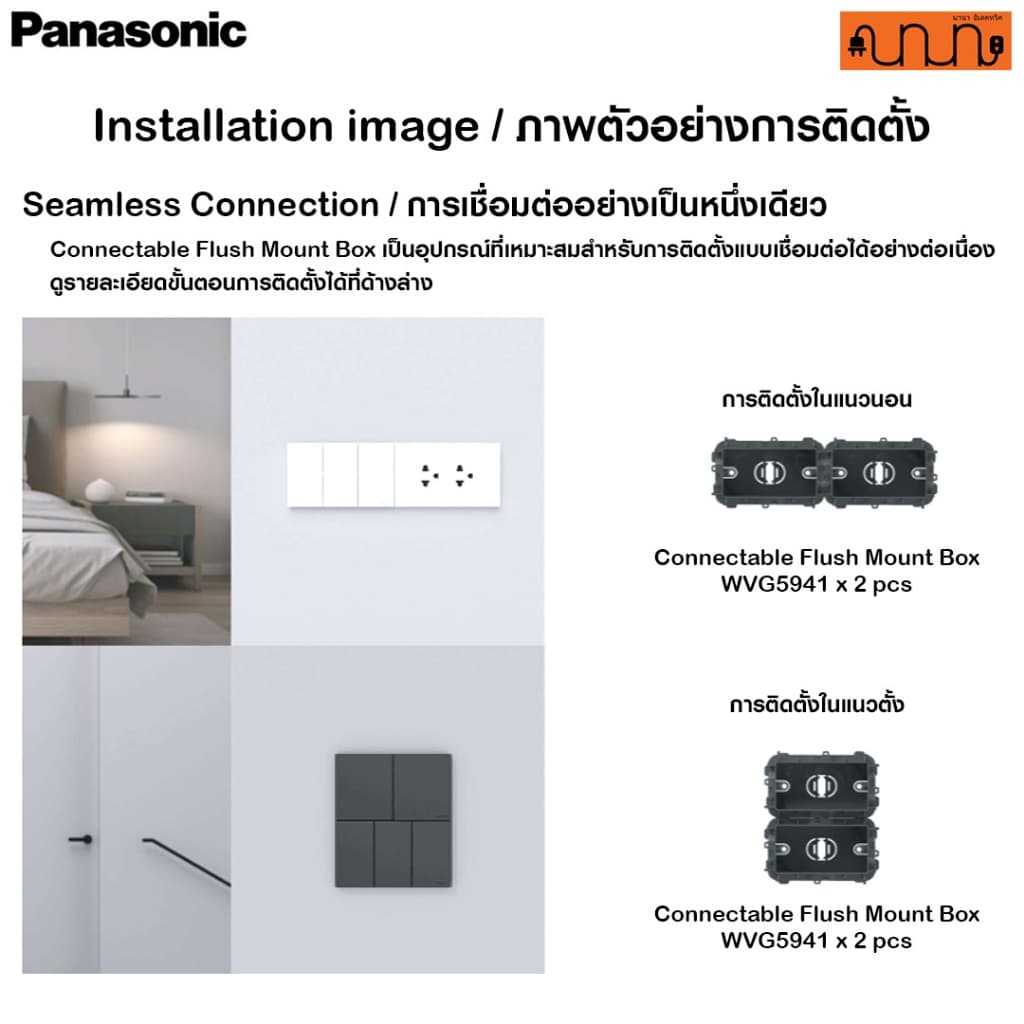 ฝา Panasonic Partio สำหรับอุปกรณ์ X platform WXG สีขาว /เทาซีรีนHX /ดำB /เทาH ,WXG7115 รูปที่ 4