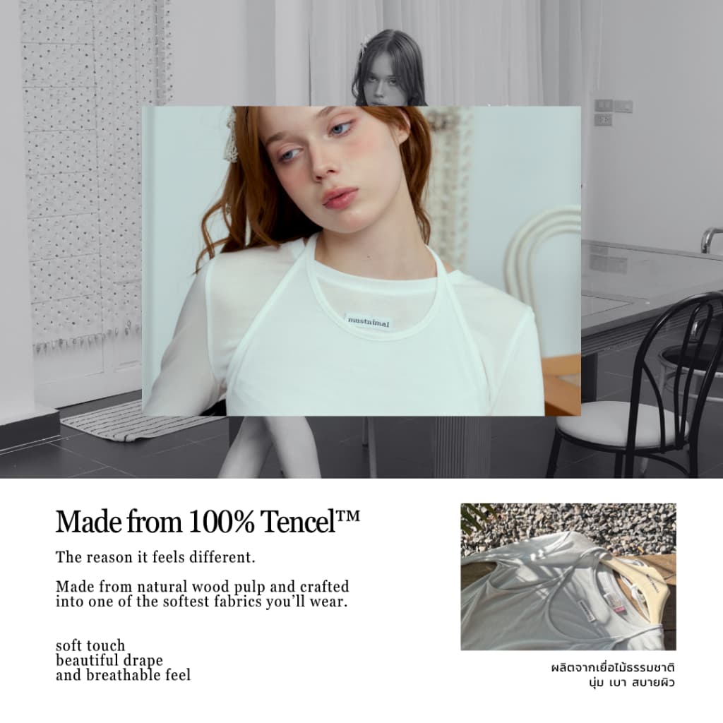 MUSTNIMAL | LAYERED LOVE เสื้อเลเยอร์ผ้าTencel100% รูปที่ 4