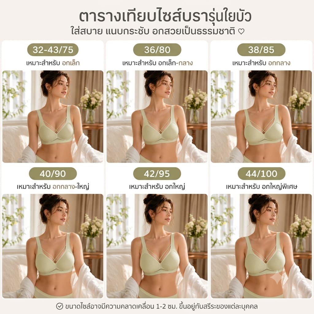 BUA-รุ่นไยบัว บราเจลลี่ไร้โครง กระชับผิว เบาสบาย บราเจลลี่ไร้โครง กระชับเก็บทรง สินค้าแม่เอ รูปที่ 9