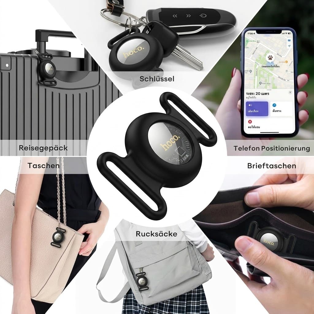 HOCO E91C GPS Tracker ปลอกคอสัตว์เลี้ยง Apple Find My กันหาย ไม่ต้องใช้ซิม ติดตามสุนัข แมว แบต 9–12 เดือน รูปที่ 8