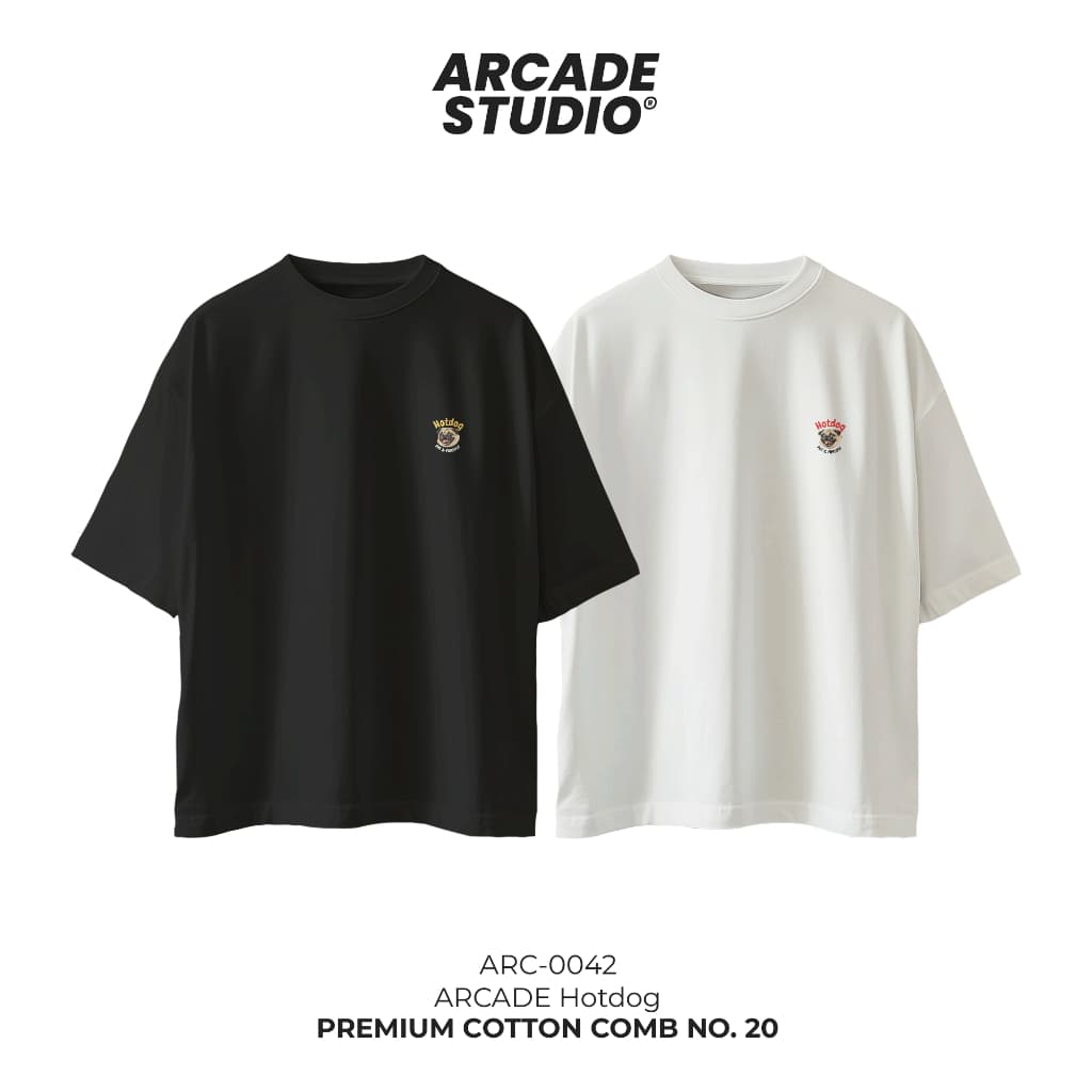ARCADE เสื้อ Hotdog / เสื้อ Oversize เนื้อผ้า 100% Cotton Comb 190 GSM รูปที่ 4