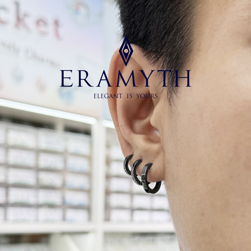 Eramyth : ต่างหูห่วง เงินแท้92.5 รวม ขนาด9,11,13,15mm เงินเกลี้ยง ชุบสีทองคำขาว,สีโรสโกล์,สีทอง,สีแบล็ค EM-0009 ส่งทันที รูปที่ 4