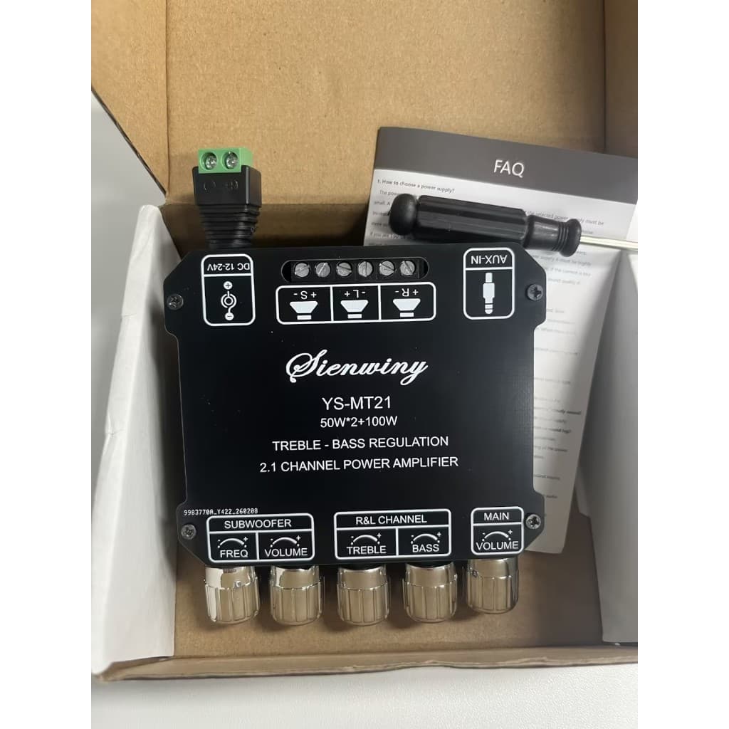 SINWINY YS-MT21 TPA3116 2.1 ช่องบลูทูธ 5.0 เครื่องขยายเสียงซับวูฟเฟอร์ 50WX2 + 100W เครื่องขยายเสียงสเตอริโอเบส รูปที่ 8