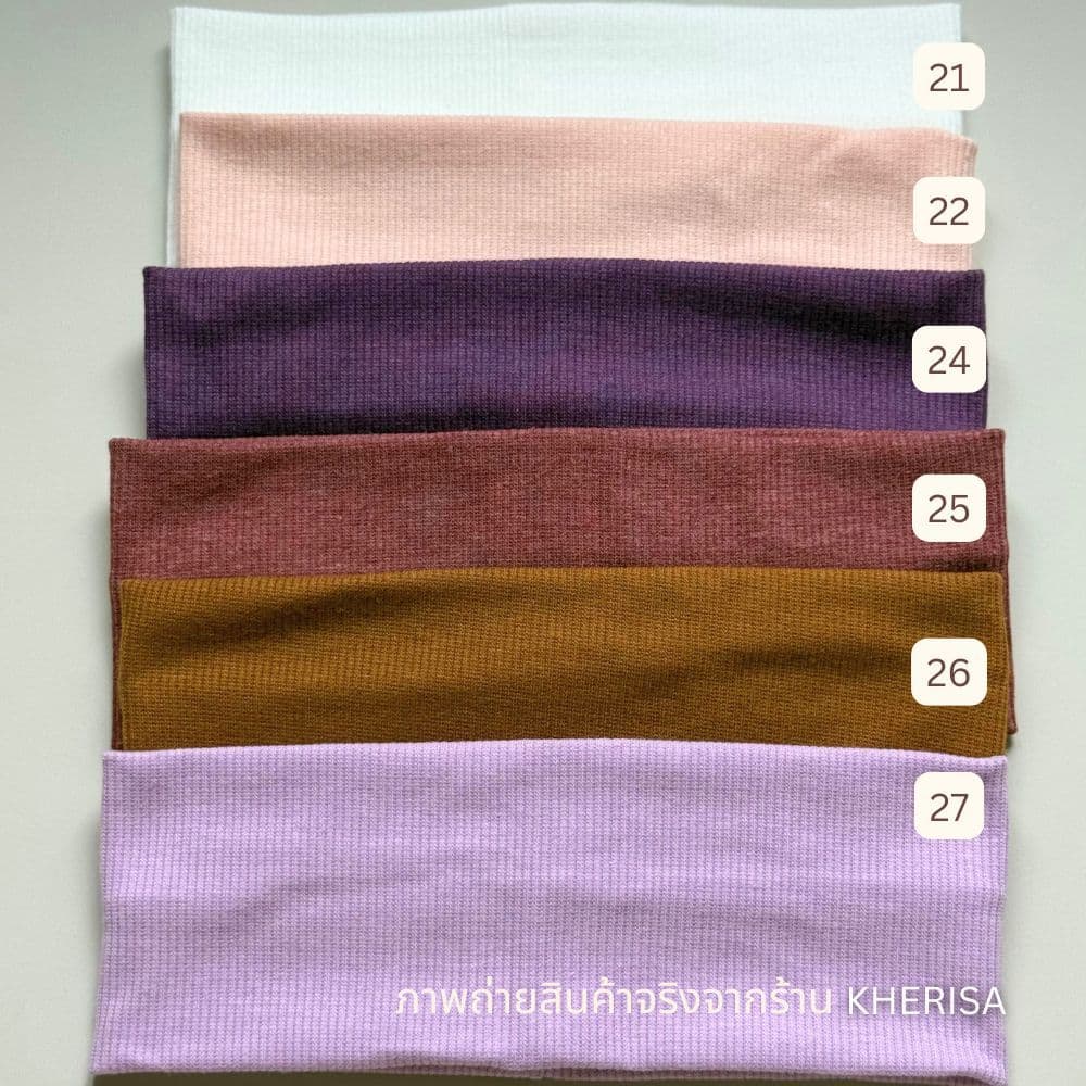ผ้าคาดผม ผ้าคาดผมโยคะ ผ้าไหมพรมสวย สวยปัง ใส่ออกกล้องรอดทุกลุค Thick Knit Headband by KHERISA รูปที่ 7