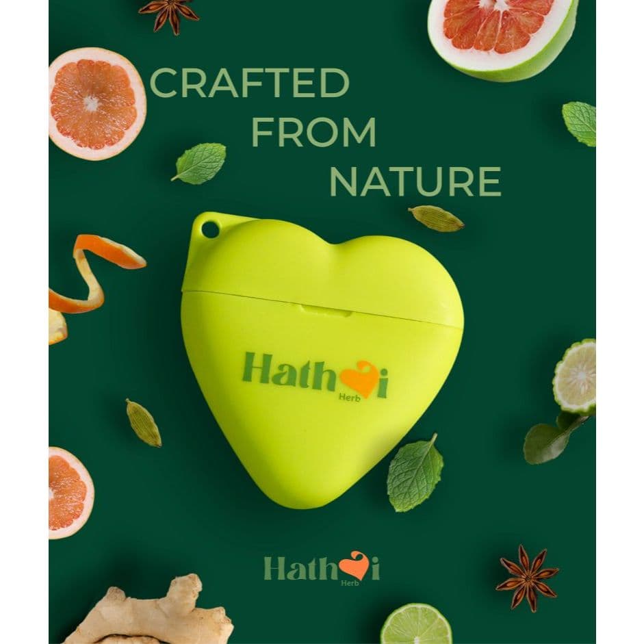 หทัยเฮิร์บ ยาดมสมุนไพร กลิ่นเฟรชฮาร์ท HathaiHerb Herbal inhaler - Fresh Heart Scent - Green รูปที่ 2