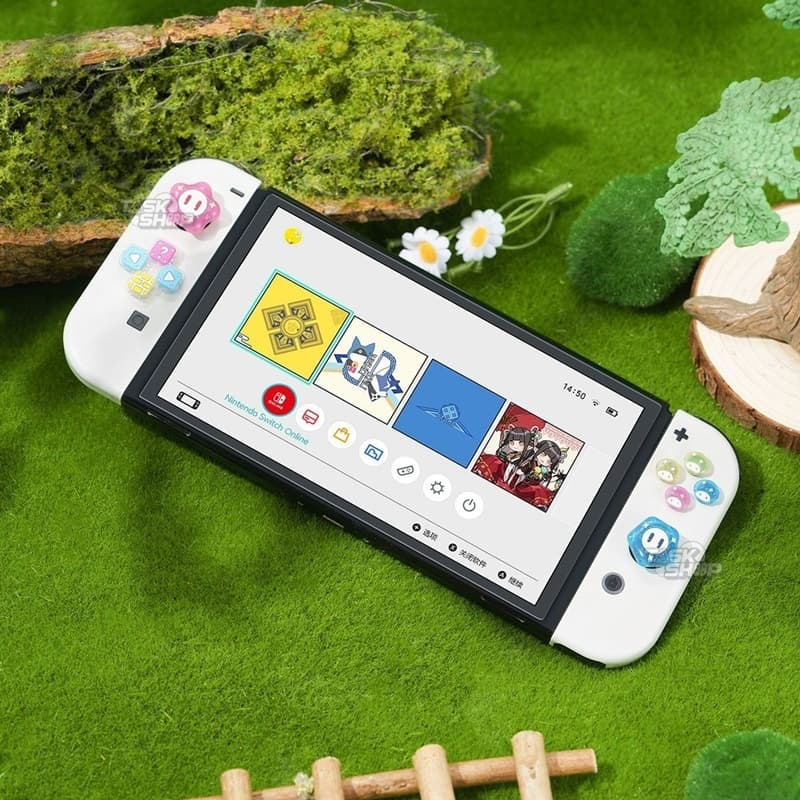 ส่งทันทีปุ่มทิศทาง D-Pad + ABXY สำหรับ Nintendo Switch 2/Oled/V1/V2 ลาย Flower รูปที่ 7