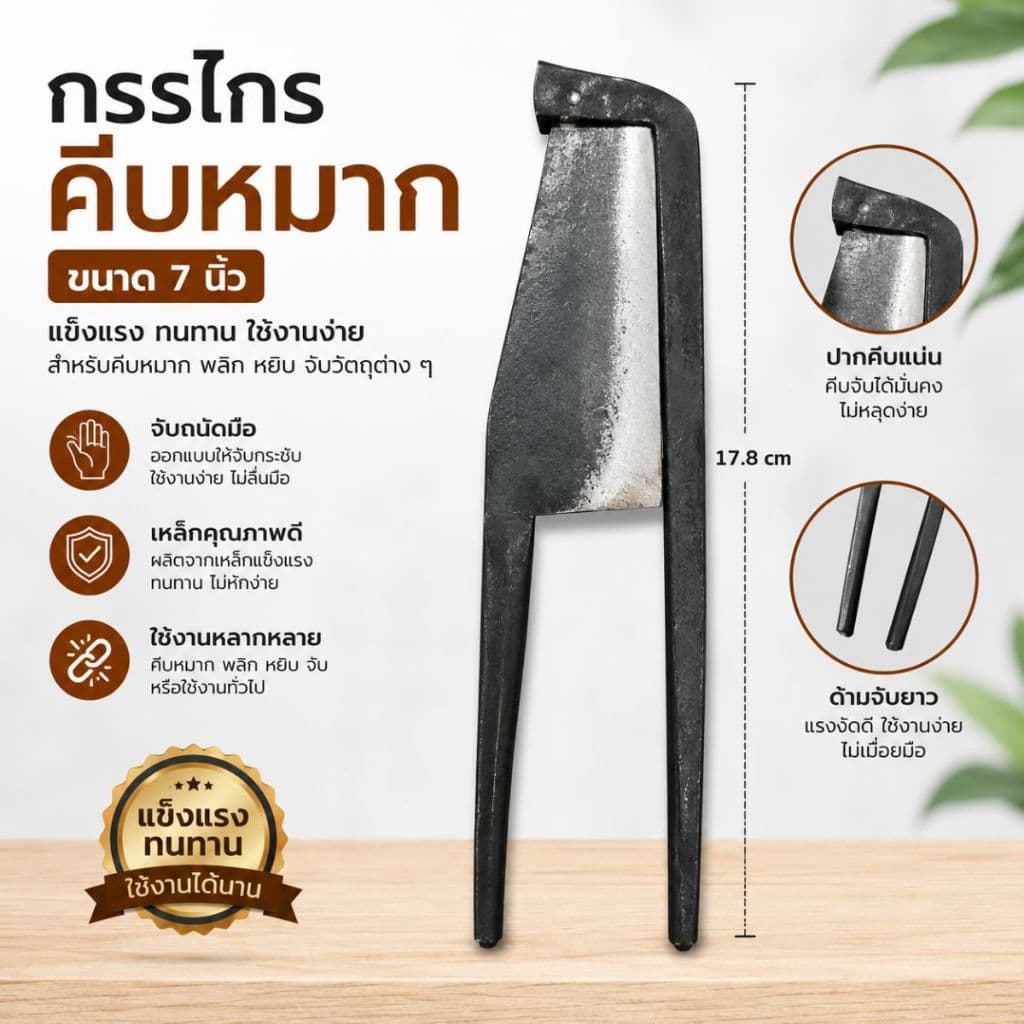 คีบหมาก กรรไกรคีบหมาก กรรไกรตัดหมาก เหล็กแข็งพิเศษ รูปที่ 5