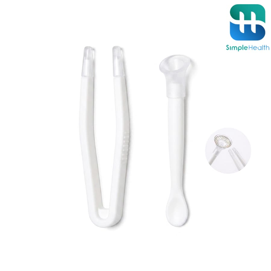 Simple Health ที่คีบคอนแทคเลนส์พกพา ชุด 2ชิ้น ที่ใส่คอนแทคเลนส์ contact lens tool ใส่ง่าย ถอดง่าย รูปที่ 1