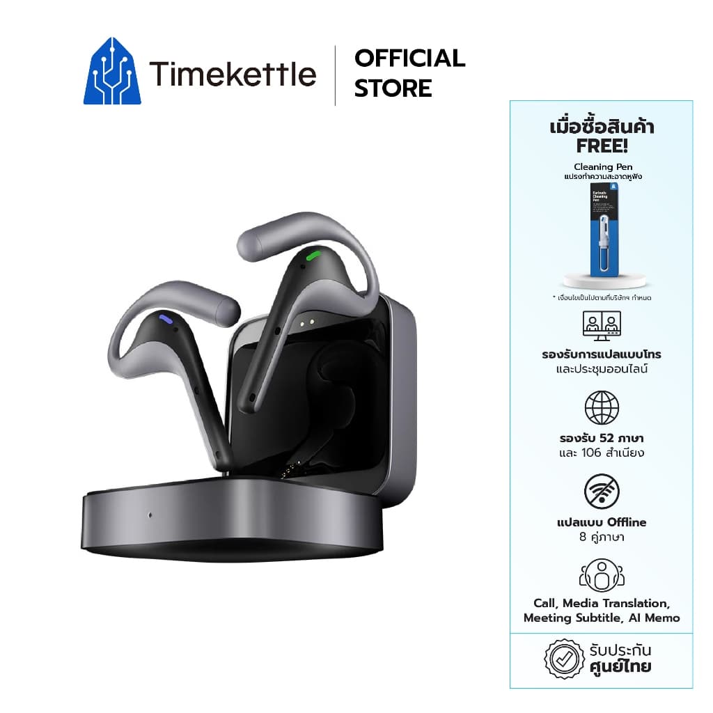 Timekettle W4 Pro Earbuds New 2025 แปลเร็ว 0.2 วินาที, แม่นยำ 95%, รองรับ 52 ภาษา 106 สำเนียง รูปที่ 1