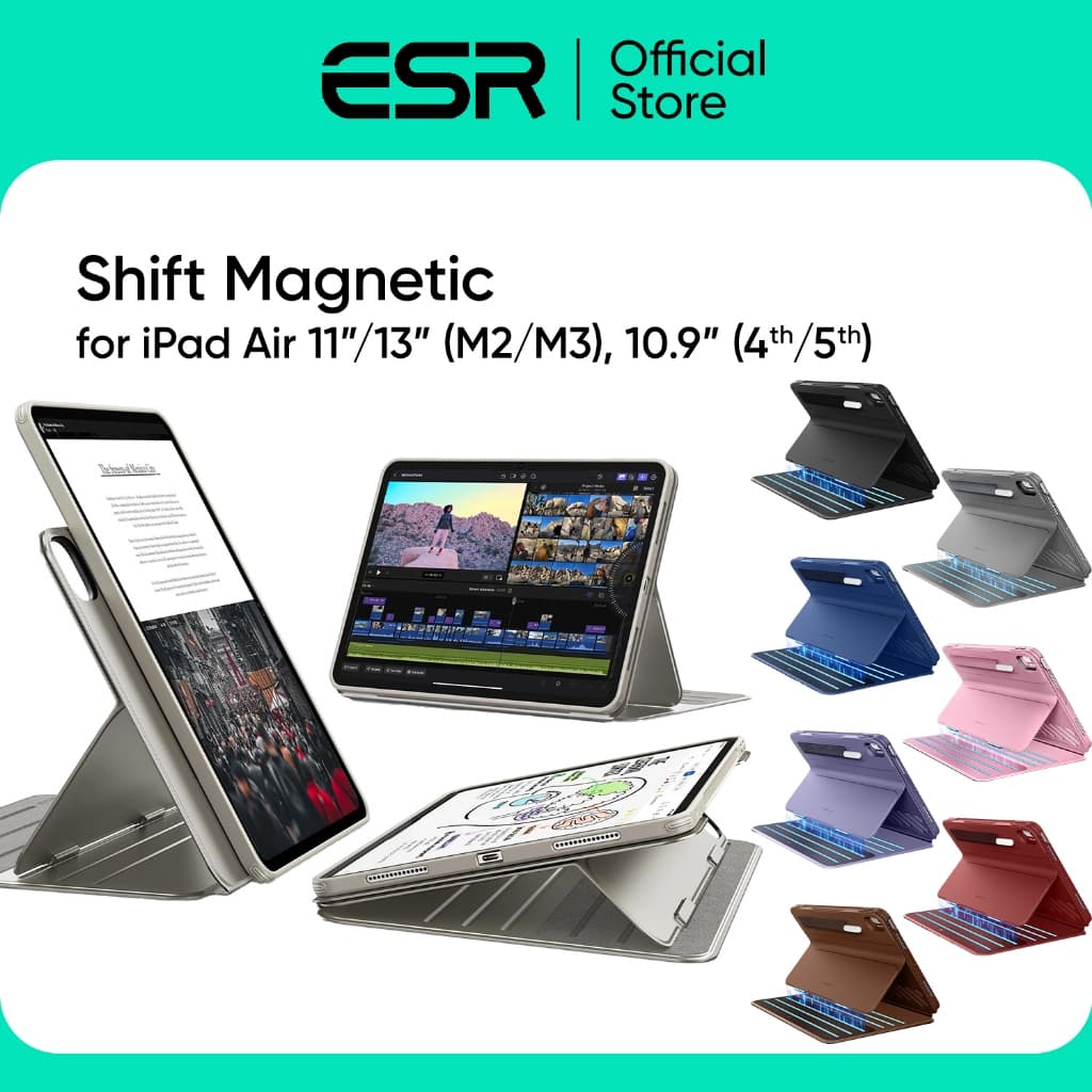 ESR เคสสำหรับ iPad Air 11″ , iPad Air 10.9″ / Air 13" รุ่น Shift Magnetic รูปที่ 1