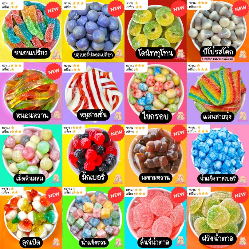 เยลลี่ 1 แถม 1 = 300g แถม 300g เยลลี่บุฟเฟ่ต์ เคลือบน้ำตาล ขนม เจลลี่ เยลลี่ตัก ขนมกินเล่น ของกิน เยลลี่เปรี้ยว รูปที่ 5