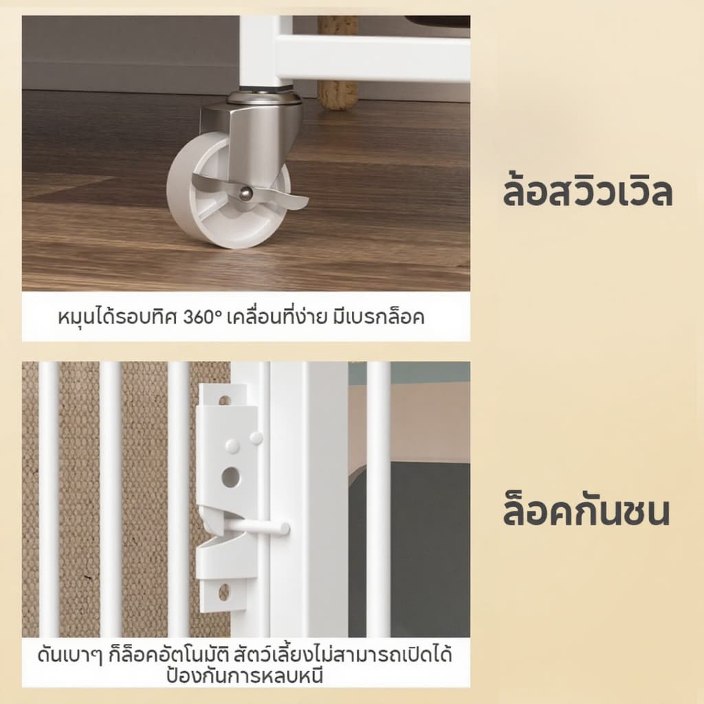 กรงแมว 2-4ชั้น กรงแมวขนาดใหญ่ คอนโดแมวกรงแมวคอนโด กรงสัตว์เลี้ยง มีล้อและบันได มีของขวัญฟรี รูปที่ 7
