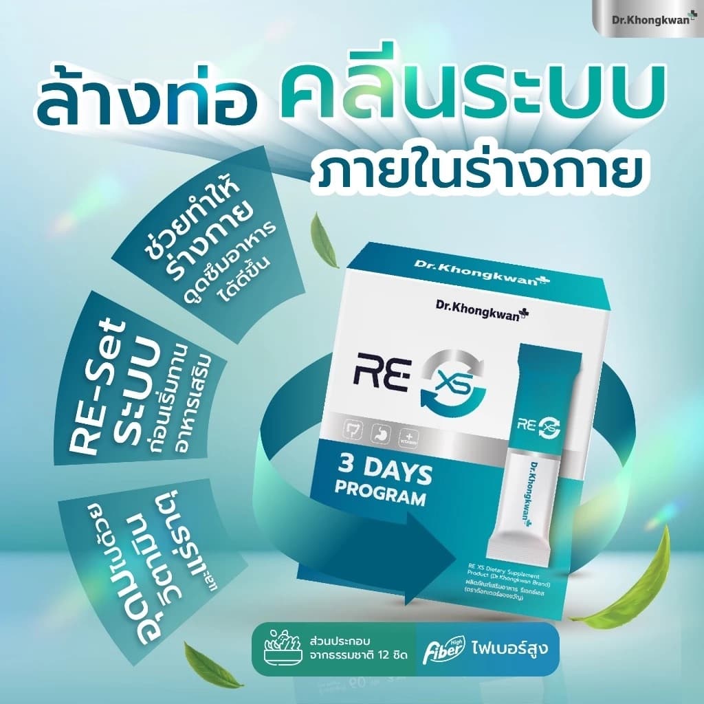 Dr.Khongkwan ดร.ของขวัญ RE XS รีเซ็ตระบบ 3 Day Program & The Skn 101 รวม 3 สูตร รูปที่ 2
