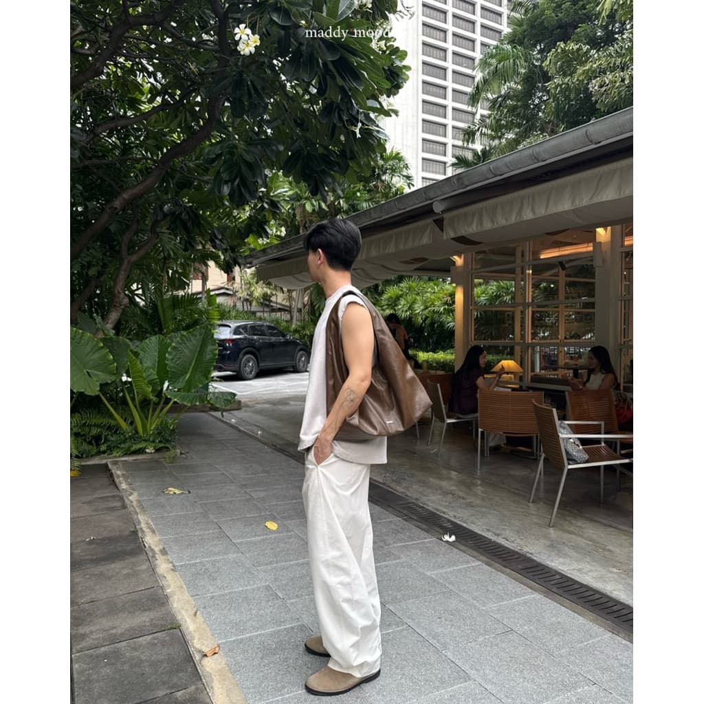 mdmd | go-to tote bag กระเป๋าหนัง PU ทรง Tote Bag รูปที่ 4