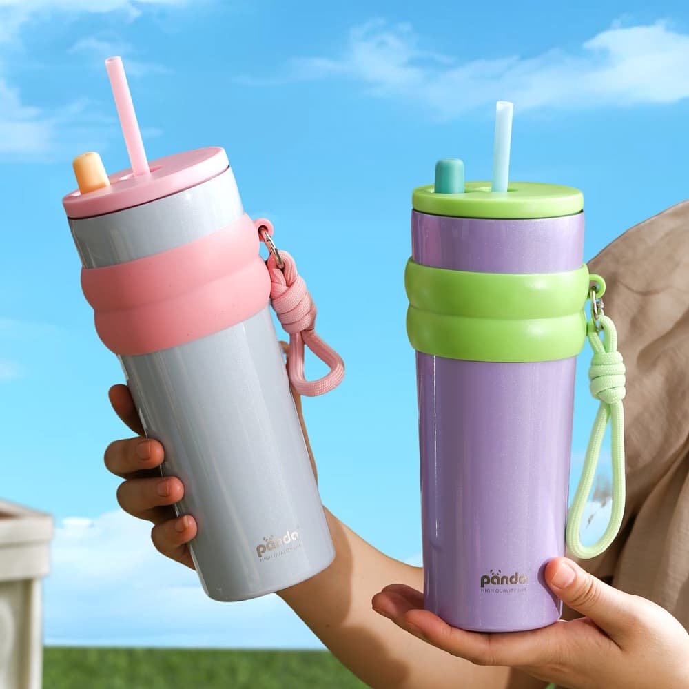 PANDA Colorful แก้วเก็บอุณหภูมิ แก้วเก็บความเย็น 810ml 30OZ แก้วน้ำเก็บความเย็น แก้วเก็บอุณหภูมิ ขวดน้ํา เก็บความเย็น รูปที่ 2