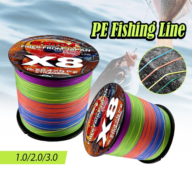 สายเอ็นตกปลา PE X8 100M สายเอ็นถัก รับน้ำหนักได้สูงสุด 75LBเบ็ดตกปลา รอกตกปลา สายการประมง รูปที่ 1
