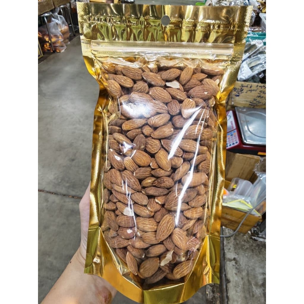 อัลมอนด์อบเกลือ 500กรัม ถั่วกรอบหอม เคี้ยวเพลิน โปรตีนสูง ทานเล่น ใส่ขนม เบเกอรี่ ได้ทุกวัน รูปที่ 1