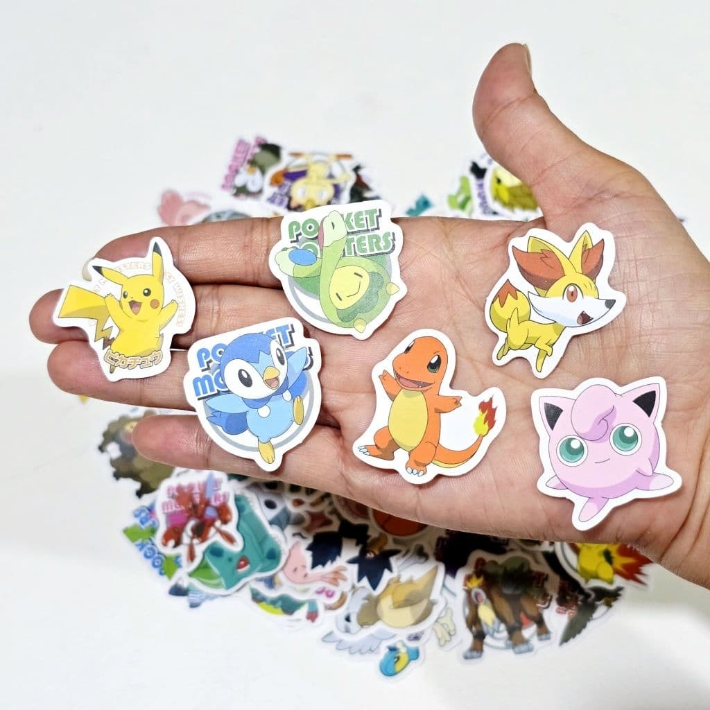 สติ๊กเกอร์ Pokemon โปเกมอน Pikachu ปิกาจู ชิ้นเล็กๆ น่ารักๆ รูปที่ 1