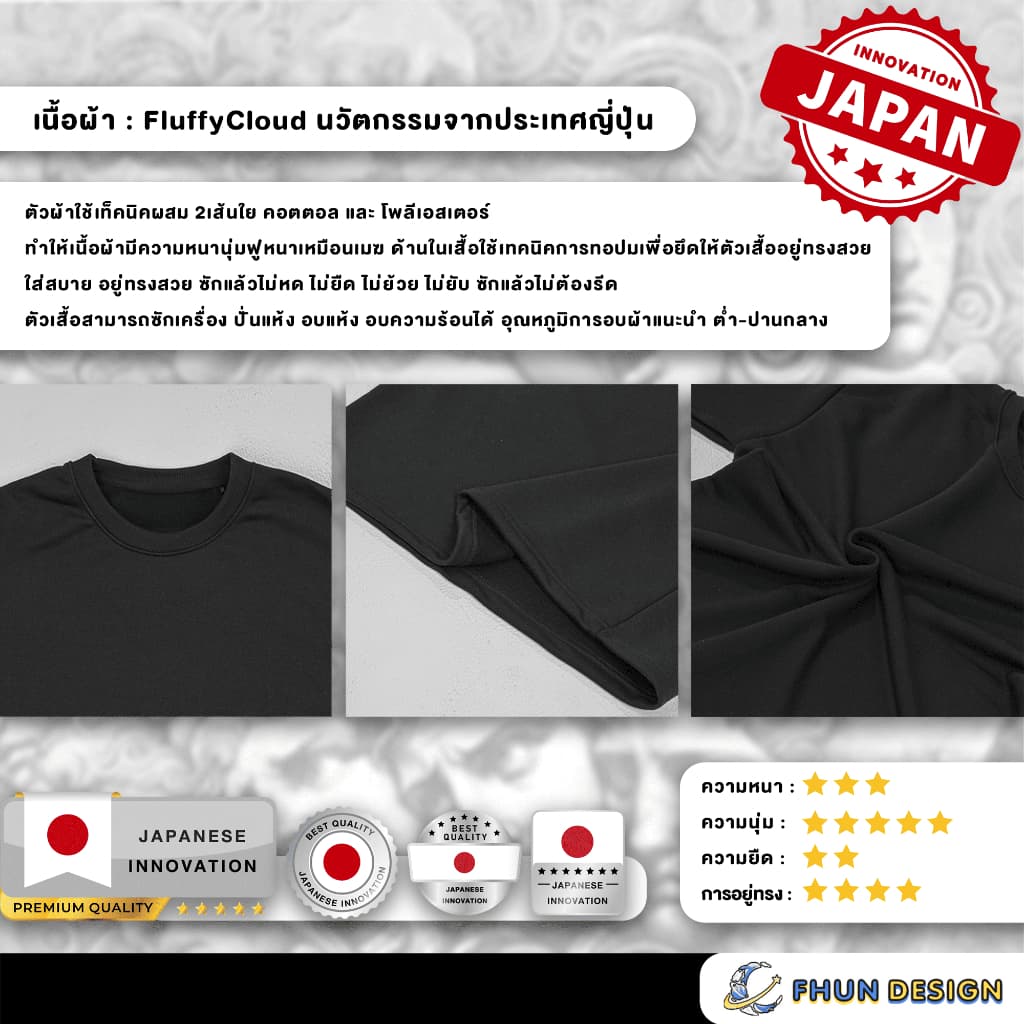 FhunDesign เสื้อยืดโอเวอร์ไซส์ คอลเลกชั่น DARK MENTAL HEALTH รูปที่ 6